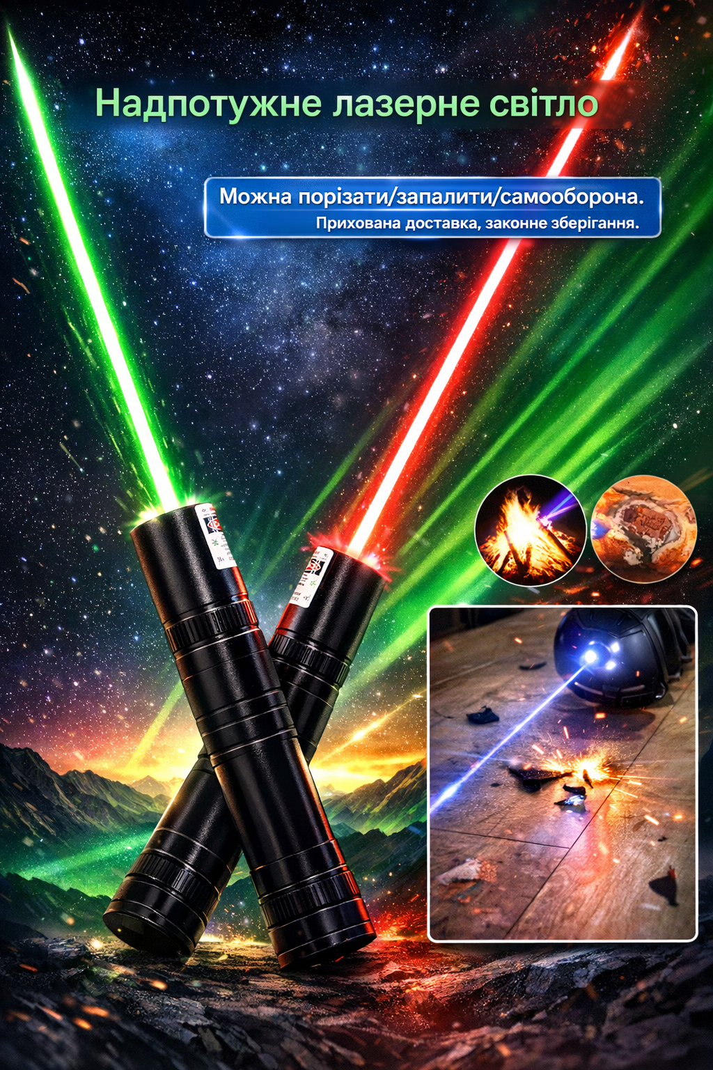 ПОТУЖНИЙ ЛАЗЕР