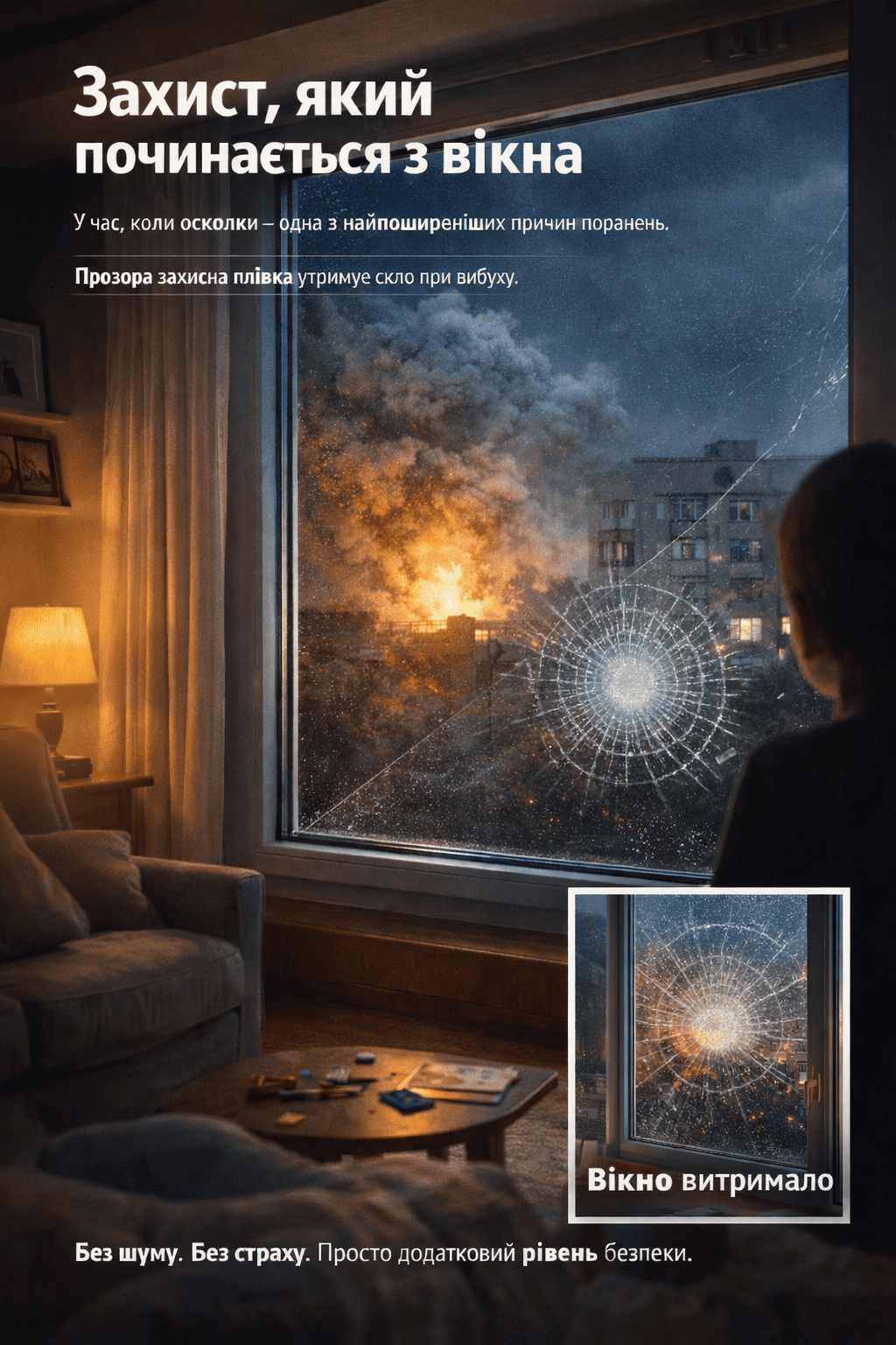 ЗАХИСТ ВІД НАЙЧАСТІШОЇ ПРИЧИНИ ПОРАНЕНЬ - УЛАМКИ СКЛА